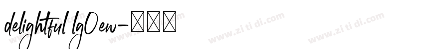 delightful lg0ew字体转换
